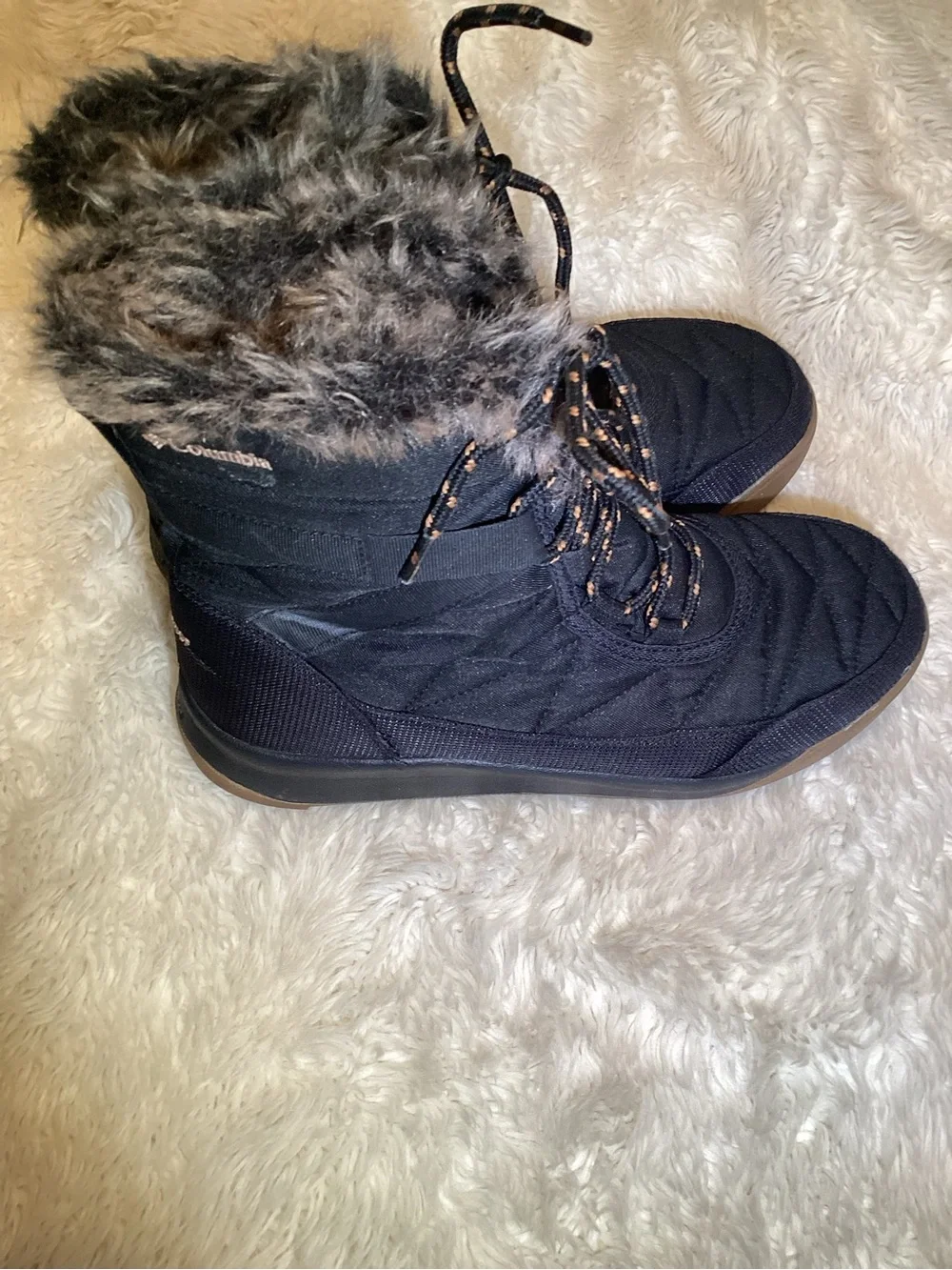 Columbia minx shorty Women's Black Winter Boots size 8
